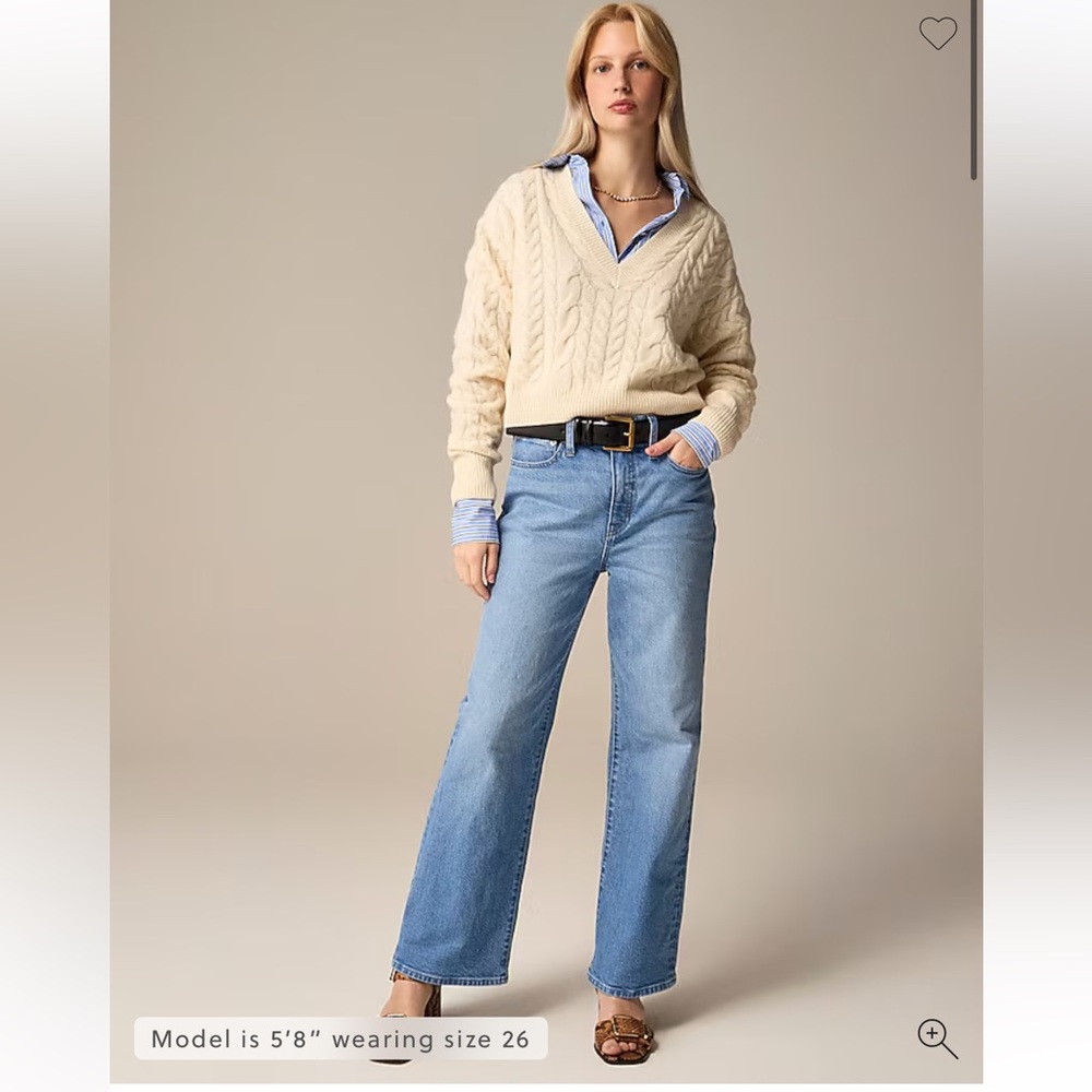 NWT J. Crew High-rise slim-wide jean in 1996 semi-stretch